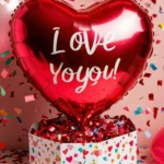 Шар-сердце с надписью «I love you»